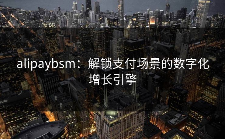 alipaybsm：解锁支付场景的数字化增长引擎