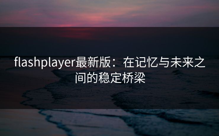 flashplayer最新版：在记忆与未来之间的稳定桥梁